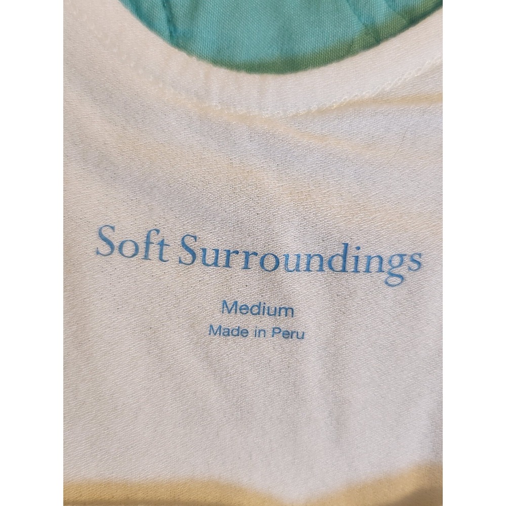 Soft Surroundings Ivory Modal Blend Cutout Back Short Sleeve Top Medium 2FF21 - Picture 2 of 7